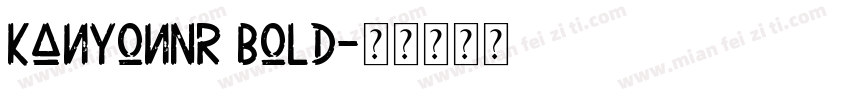 KanyonNr Bold字体转换